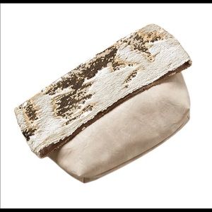 NEW Anthropologie Shimmer Foldover Clutch